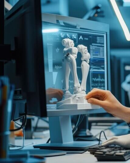 Biomodelos retirados da impressora 3D para uso em planejamento pré-cirúrgico